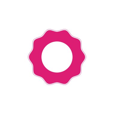 Corcle dalgalı kenar damga ve dekoratif çıkartma şablonu metin için yer. grafik tasarım ögesi