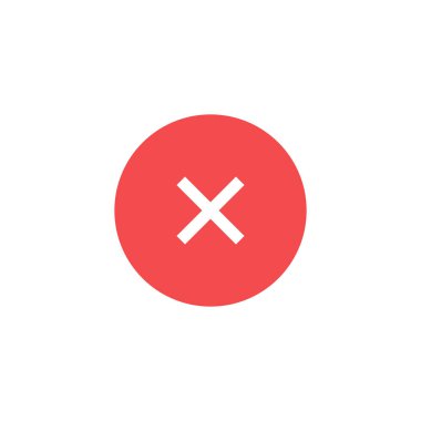 X Mark, Çapraz İzole Edilmiş Web Mobil Simgesi. Stok Vektörü illüstrasyonu izole edildi