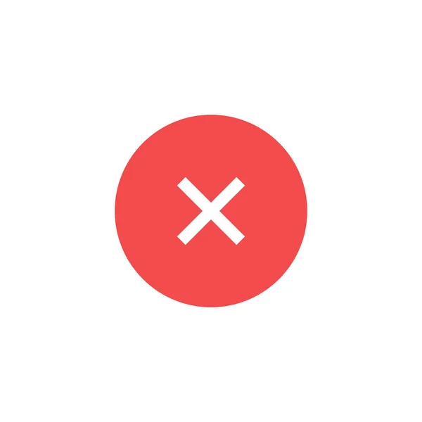 Mark Cross Isolated Flat Web Mobile Icon Απομονωμένη Απεικόνιση Διανύσματος — Διανυσματικό Αρχείο
