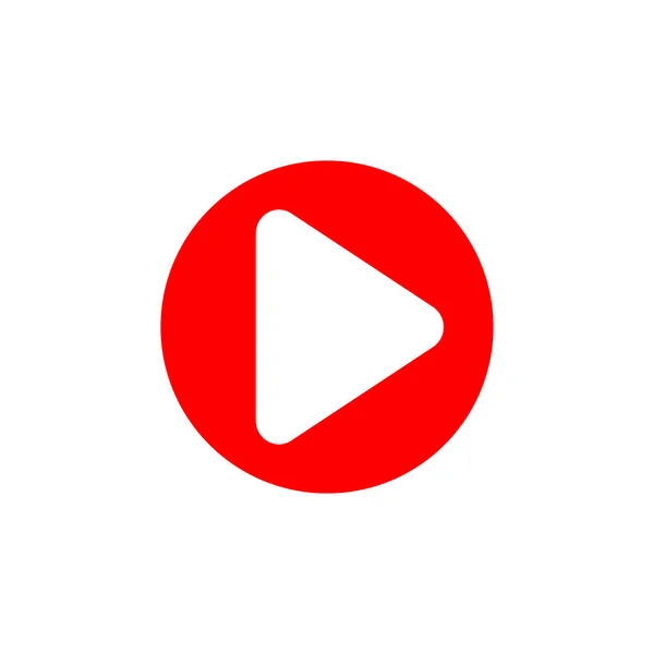 Rote Play Taste Symbol Youtube Symbol Video Abspielen Aktienvektorabbildung Isoliert — Stockvektor