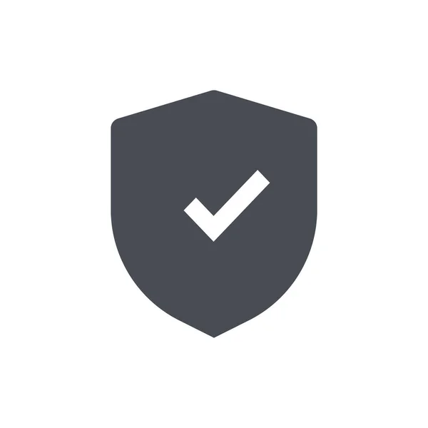 Escudo Verificar Mark Icon Vector Logo Template Símbolo Para Web —  Vetores de Stock