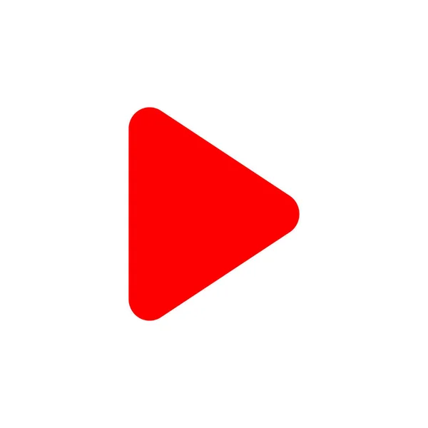 Kırmızı Oynat Düğmesi Simgesi Youtube Simgesi Video Oynat Stok Vektörü — Stok Vektör