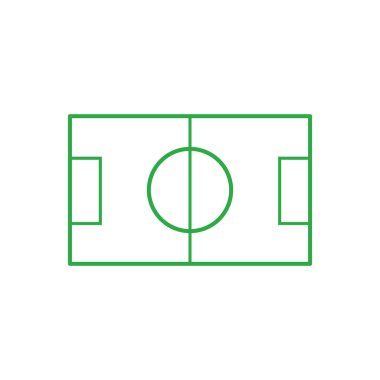 Taktik strateji için futbol stadyumu sahası. Hisse Vektörü illüstrasyonu beyaz arkaplanda izole edildi.