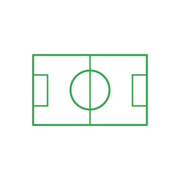 Estadio de fútbol campo de fútbol para la estrategia táctica. Stock Ilustración vectorial aislada sobre fondo blanco. — Archivo Imágenes Vectoriales