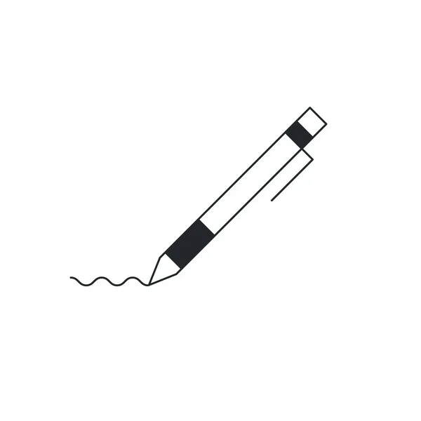 Das Signatursymbol. Stift und unterschreibe, unterschreibe, ratifiziere. Stock Vector Illustration isoliert auf weißem Hintergrund. — Stockvektor