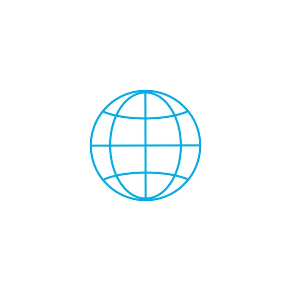 L'icona del globo. Simbolo del globo. Illustrazione vettoriale di serie isolata su sfondo bianco. — Vettoriale Stock