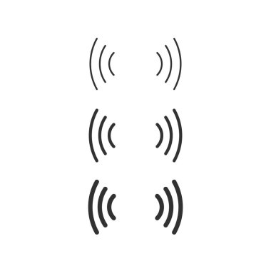 Karı simgesi seti. Kablosuz kablosuz ağ işareti. İnternet sembolü. Doğrusal dış hat simgesi. Hisse Vektörü illüstrasyonu beyaz arkaplanda izole edildi.