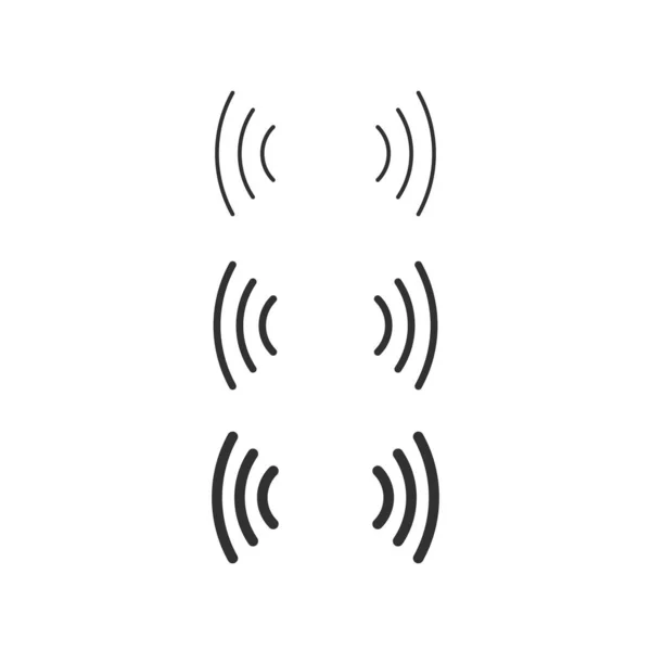 Wifi icon set. Drahtloses Wi-Fi-Netzwerk-Zeichen. Internet-Symbol. Lineare Umrisse. Stock Vector Illustration isoliert auf weißem Hintergrund. — Stockvektor