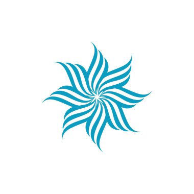 Güzel çiçek ya da yıldız süsleme vektör simgesi. Zarif doğa sembolü. Stok Vektörü illüstrasyonu izole edildi