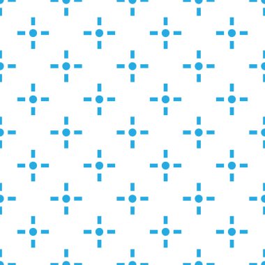 Bu resim beyaz arkaplandaki mavi geometrik şekillerin kusursuz bir modelini içerir. Tasarım modern, soyut ve görsel olarak çarpıcı, tekrar eden bir motifle bir simetri hissi yaratıyor.