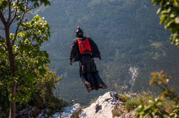 Base jumping — Zdjęcie stockowe