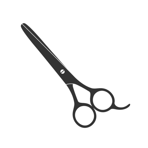 Ikona Graficzna Nożyczek Nożyce Cięcia Włosów Znak Izolowany Białym Tle — Wektor stockowy