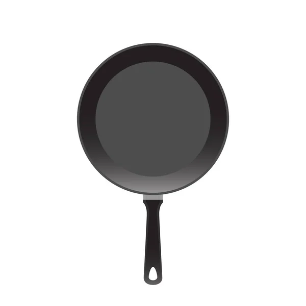 Frying Pan Graphic Icon Skillet Sign Isolated White Background Kitchenware — Stock Vector