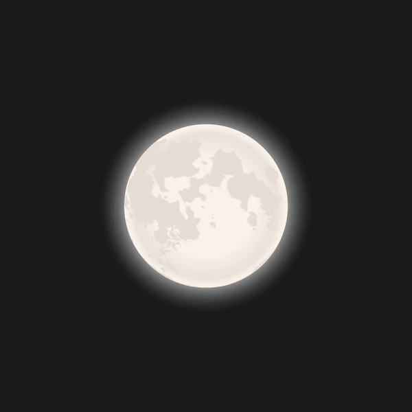 Full Moon Graphic Symbol Light Moon Graphic Poster Vector Illustration — Stock Vector