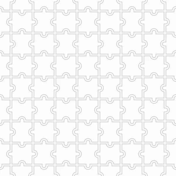 Puzzle Fondo Sin Costuras Rejilla Con Diseño Geométrico Monocromo Mosaico — Vector de stock