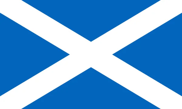 Scotland Flag Official Colors Aspect Ratio Vector Illustration — Stock Vector