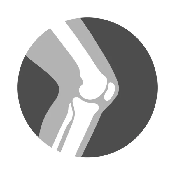 Icono Articulación Rodilla Signo Gráfico Huesos Rodilla Símbolo Articulación Humana — Vector de stock