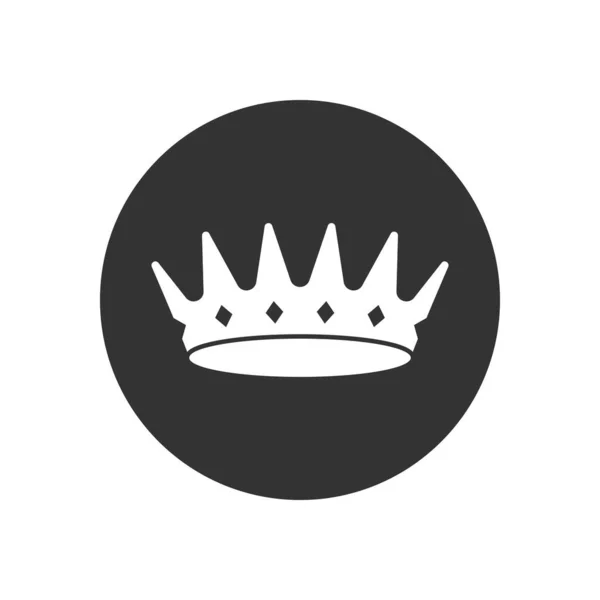 Crown Grafik Ikonu Beyaz Arka Planda Izole Edilmiş Çemberdeki Korona — Stok Vektör