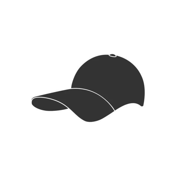 Icono Gorra Béisbol Signo Gráfico Gorra Béisbol Gorra Béisbol Negra — Vector de stock