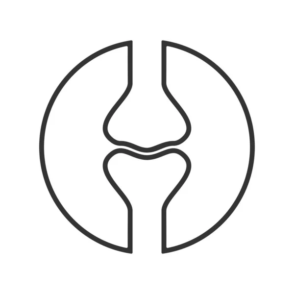 Společná Grafická Ikona Znamení Lidských Kostí Symbol Lidského Kloubu Kruhu — Stockový vektor