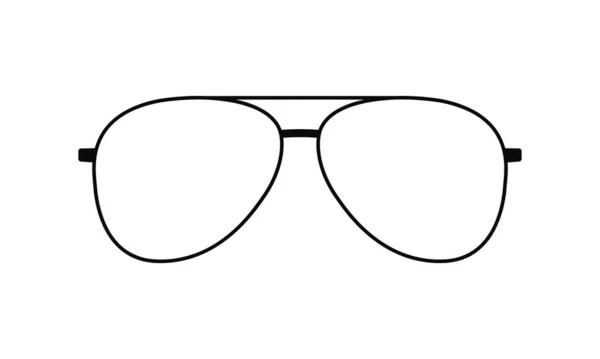 Icono Gráfico Marco Gafas Señal Anteojos Aislada Sobre Fondo Blanco — Archivo Imágenes Vectoriales