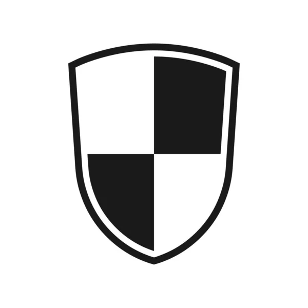 Γραφική Εικόνα Ασπίδας Πινακίδα Ασπίδας Απομονωμένη Λευκό Φόντο Σύμβολο Προστασίας — Διανυσματικό Αρχείο