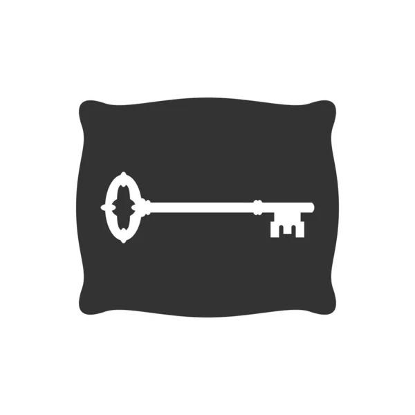 Schlüssel Auf Dem Kissen Grafik Zeichen Symbol Für Den Uralten — Stockvektor