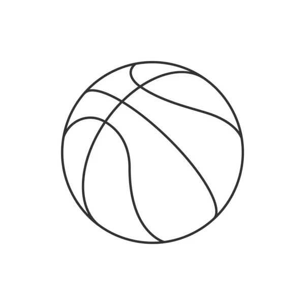 Ícone Gráfico Bola Basquete Sinal Bola Basquete Isolado Fundo Branco — Vetor de Stock