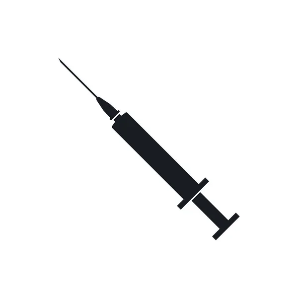 Icône Graphique Seringue Seringue Pour Signe Injection Isolée Sur Fond — Image vectorielle