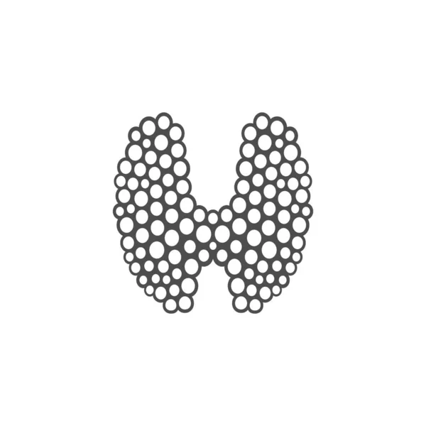 甲状腺人的图形标志 在白色背景上孤立的甲状腺符号 矢量说明 — 图库矢量图片