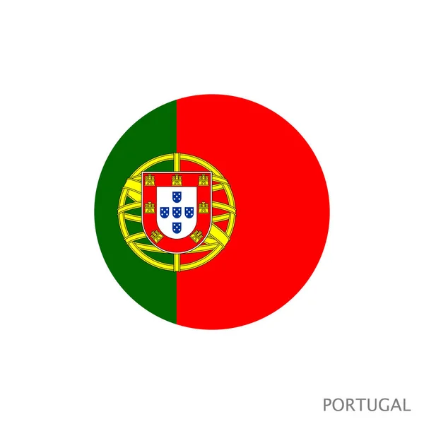 Portekiz Bayrağı Resmi Renklerle Doğru Orantıyla Portekiz Ulusal Bayrağı Vektör — Stok Vektör