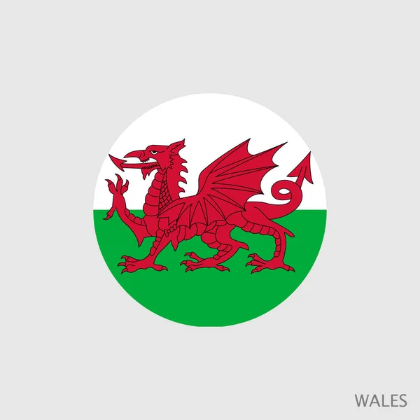 Wales Flagga Med Officiella Färger Och Proportioner Korrekt Nationell Flagga — Stock vektor