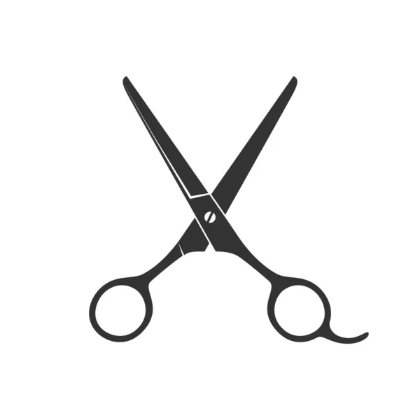 Grafická Ikona Holičských Nůžek Nůžky Stříhání Vlasů Znamení Izolované Bílém — Stockový vektor