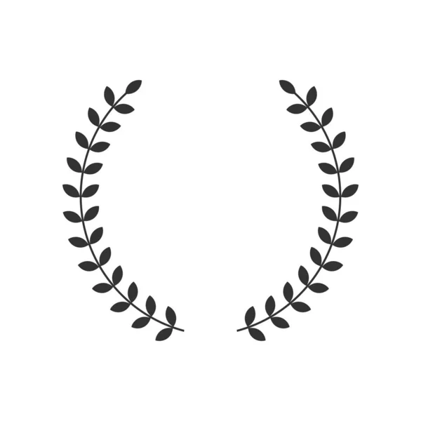 Икона Лорел Венок Герб Лавровых Ветвей Лорел Оставляет Символ Высококачественных — стоковый вектор