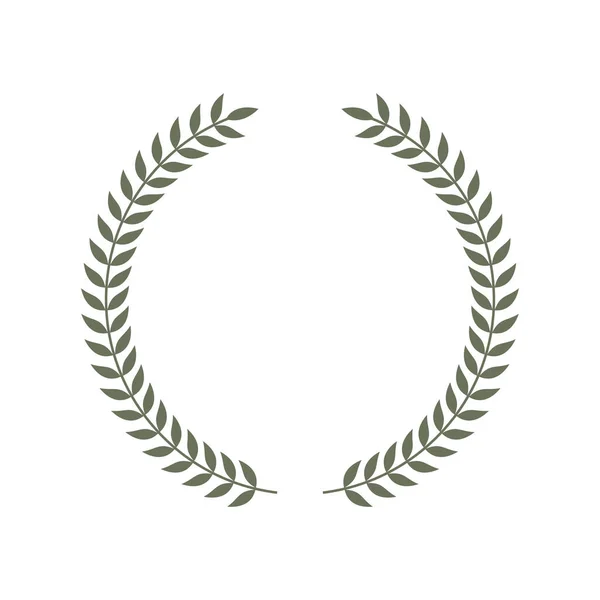 Laurel Wreath Icon Emblem Made Laurel Branches Laurel Leaves Symbol — Stock Vector