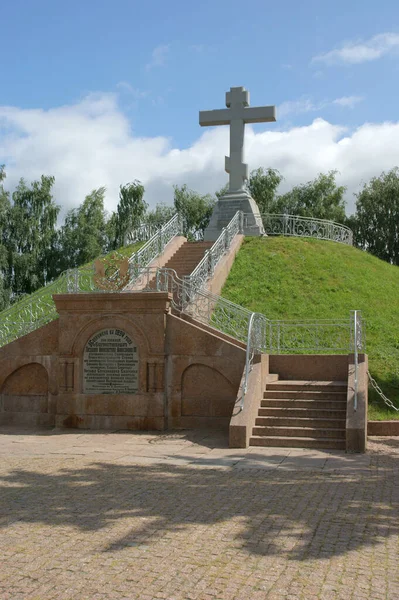 Mound Dedicated Fallen Soldiers Battle Poltava — Stock Photo, Image
