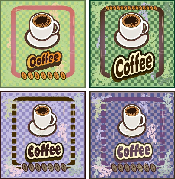 Set vettoriale di banner per caffè per bar di ristoranti — Vettoriale Stock