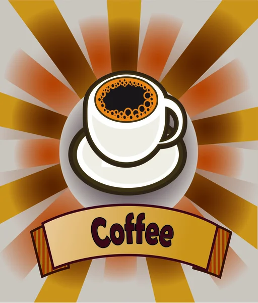 Vector taza de café Menú — Vector de stock