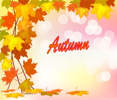 Sonbahar yaprakları vektör satışı büyük başlığı