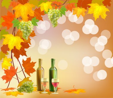 bir fıçı şarap şişeleri ve gözlük ile banner