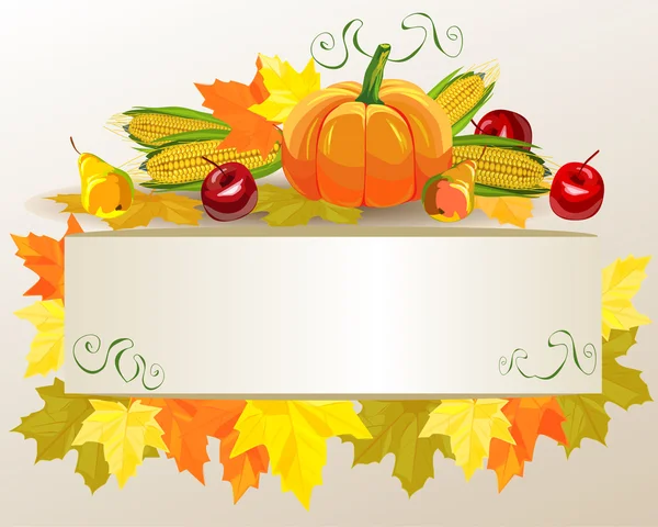 Thanksgiving firande banner. Vektor — Stock vektor