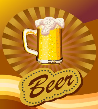 bardak bira ile köpük ve balık