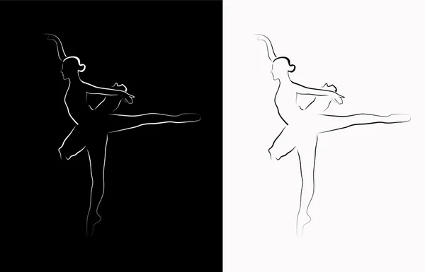 Image vectorielle d'une ballerine — Image vectorielle