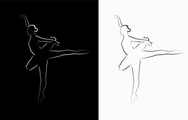 Imagen vectorial de una bailarina — Vector de stock