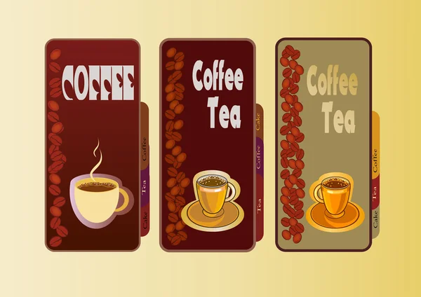 Banner com café — Vetor de Stock