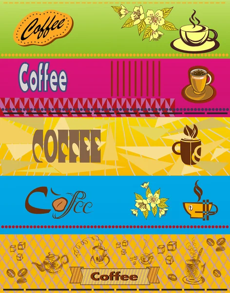 Bannière vectorielle avec café — Image vectorielle