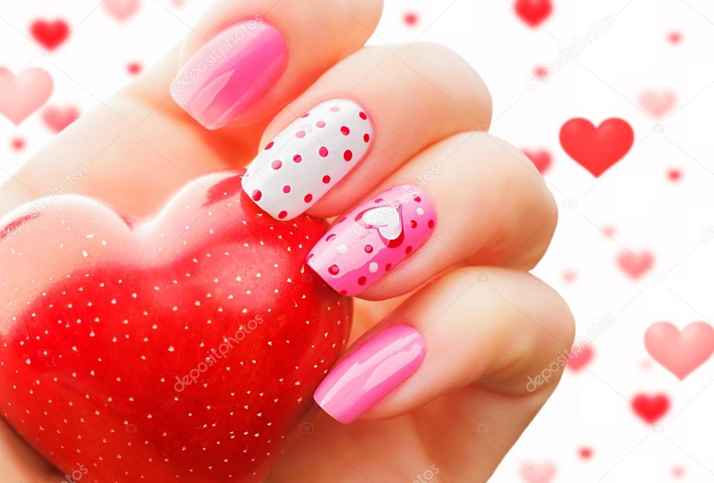 Valentines Day holiday  manicure
