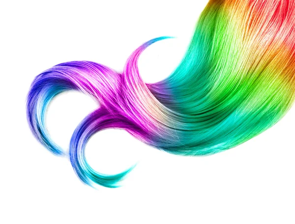 Multicolored hair isolated — Stock Photo, Image