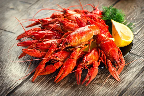 Red boiled crawfish