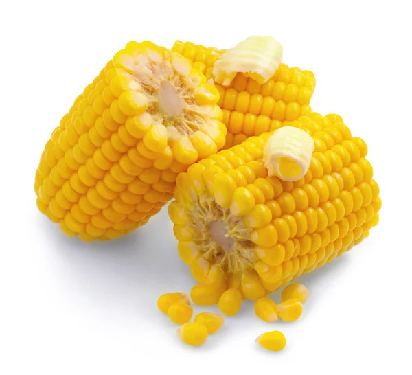 Солодкі кукурудзяні гребінці ізольовані Стокове Фото